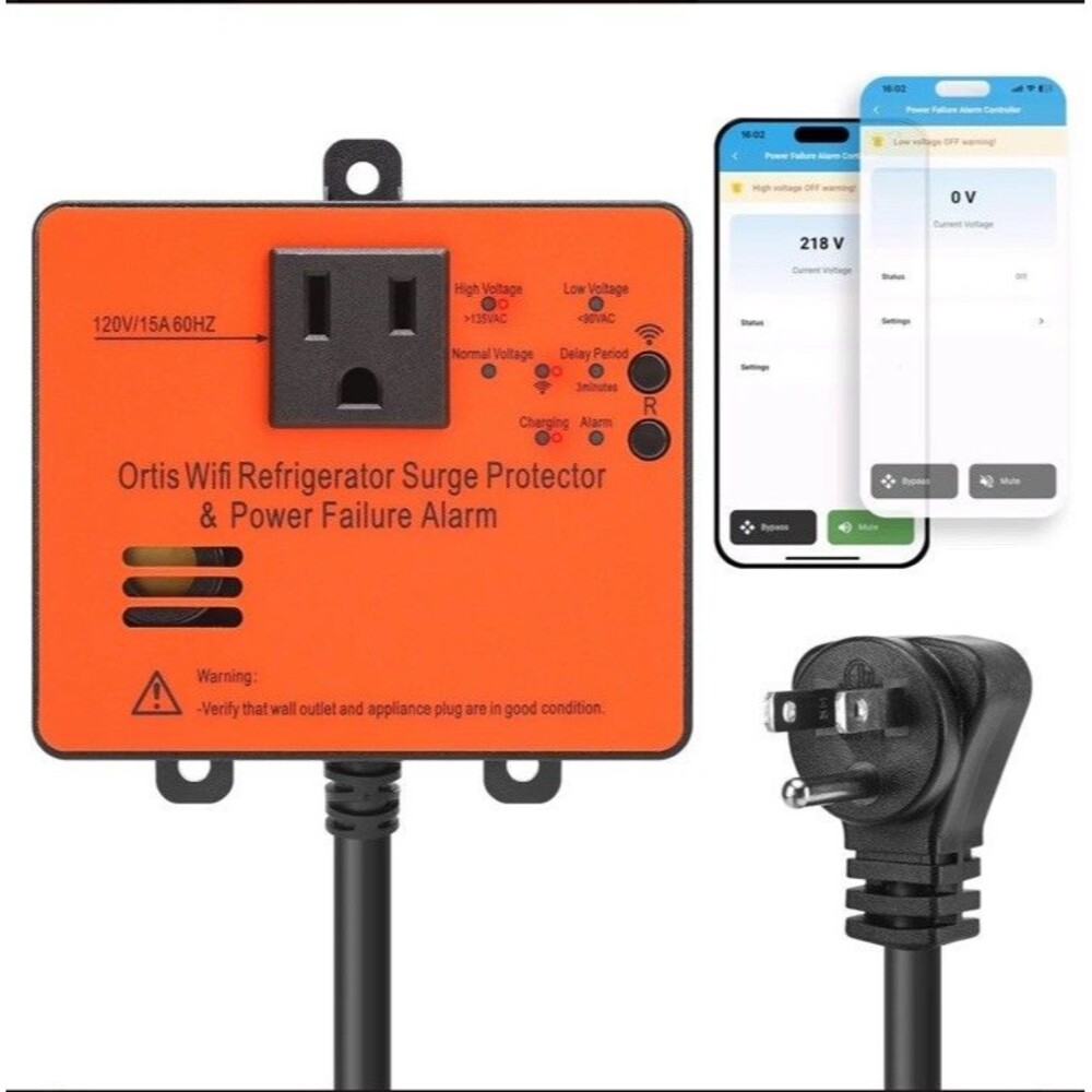 Wi-Fi Smart Power Failure Alarm Fridge Monitor App Surge Protector